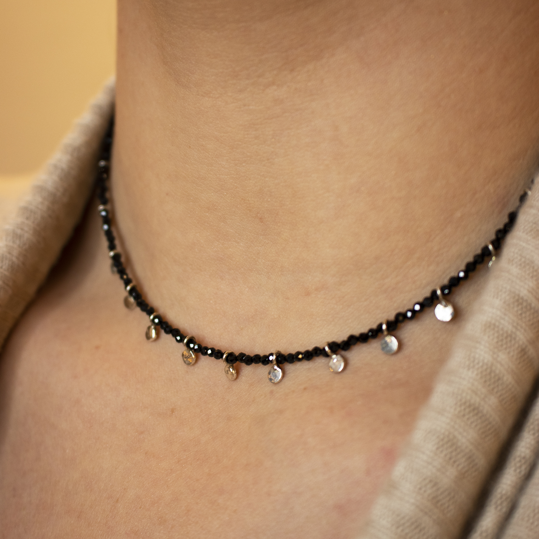 【ROAJU】Black spinel necklace - Gold ★ BTS 愛用★ ROAJU】Black spinel necklace - Gold ☆ BTS 愛用☆ (roaju