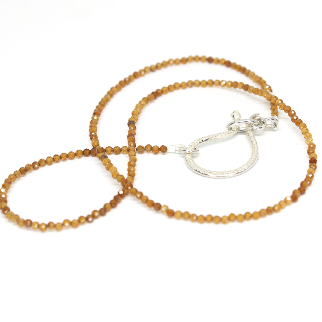 hessonite garnet snake necklace